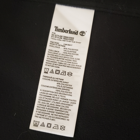 Timberland Mens Full Zip Jacket w/ pockets Sz Large - Picture 9 of 11